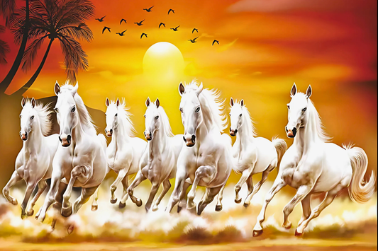 7 Horses Vastu Frame - 3 ft x 2 Ft